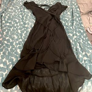 Black Mesh Formal Dress, Maxi